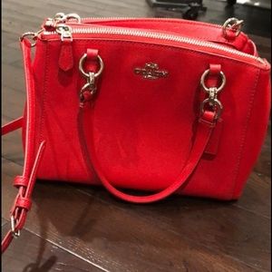 EUC red coach purse! Gently used. No stains, clean inside and out!